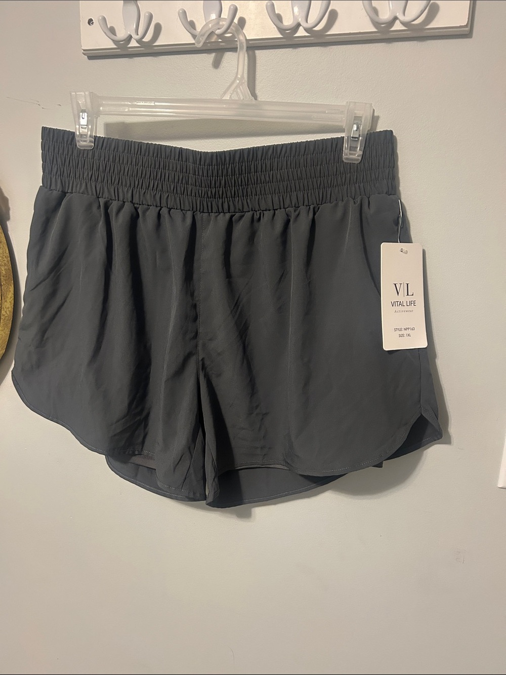 Vital Life Grey lined Women's Athletic Shorts